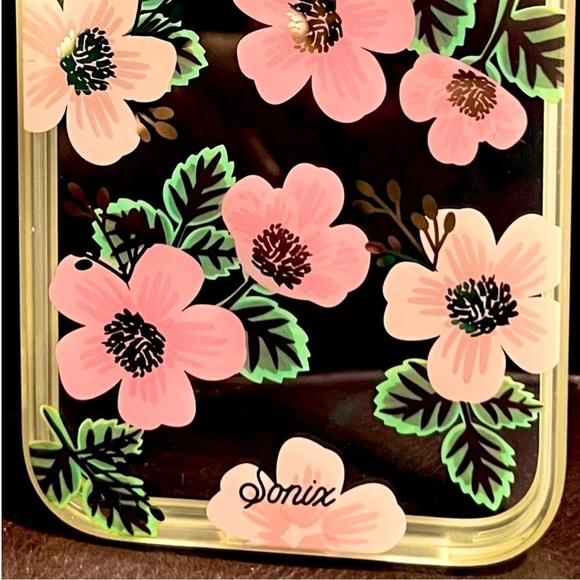 SONIX Clear Floral iPhone 12 Pro Max Case with Metallic accents - Picture 3 of 8